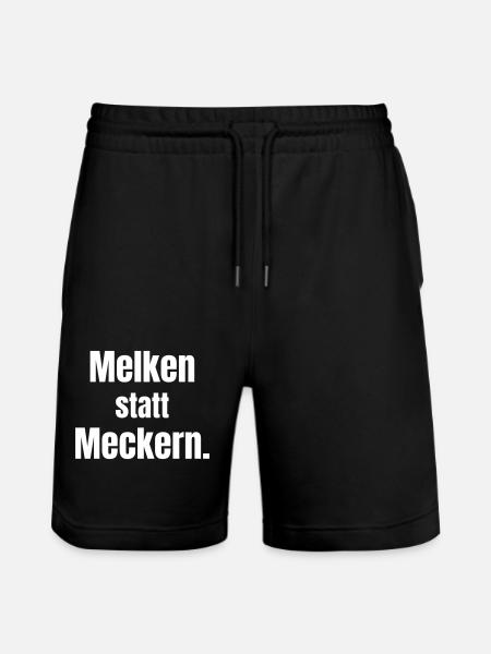 Milking instead of complaining. - Stanley/Stella Trainer Unisex Organic Jogging Shorts - black