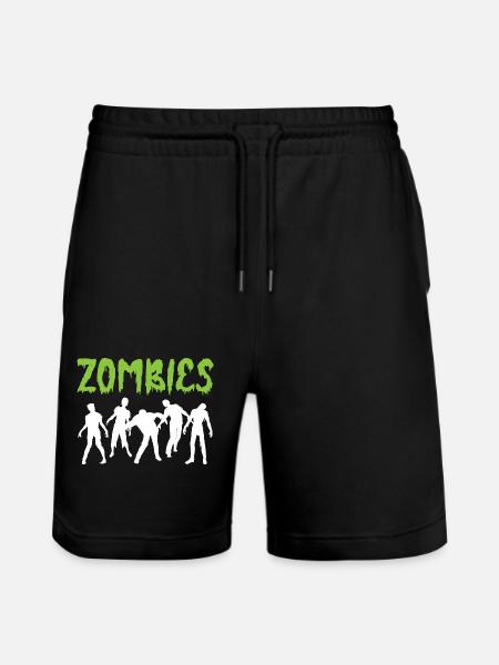 Zombie T-Shirt Halloween - Stanley/Stella Trainer Unisex Organic Jogging Shorts - black