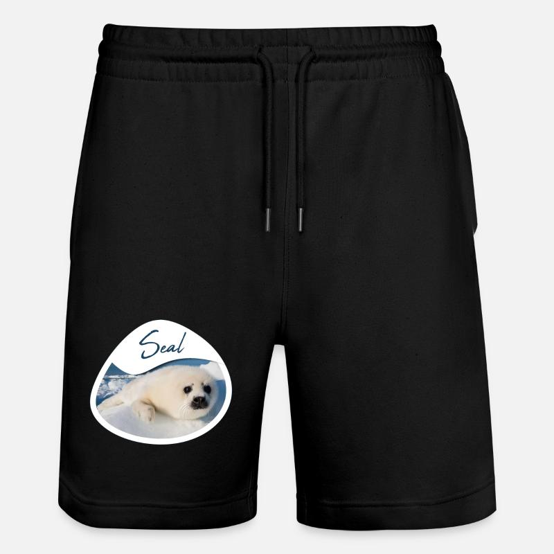 Phoque bébé phoque - Design - Short de jogging bio TRAINER Stanley/Stella unisexe - noir