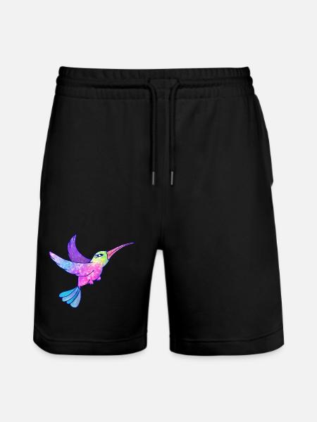 Colibri oiseau mignon animaux - Short de jogging bio TRAINER Stanley/Stella unisexe - noir