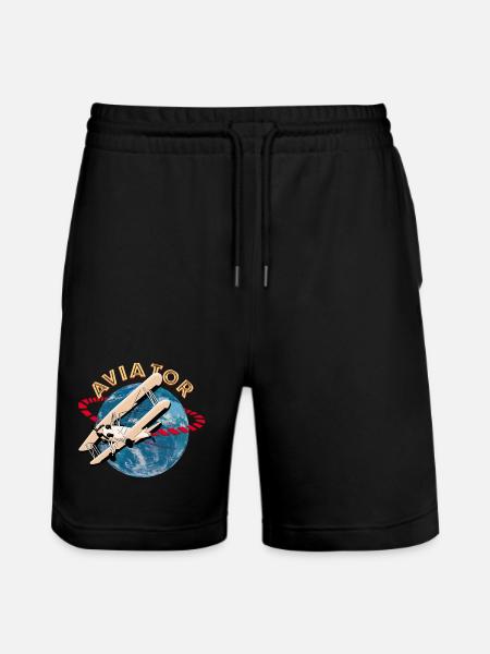 Aircraft Pilot - Aviator - Stanley/Stella Trainer Unisex Organic Jogging Shorts - black