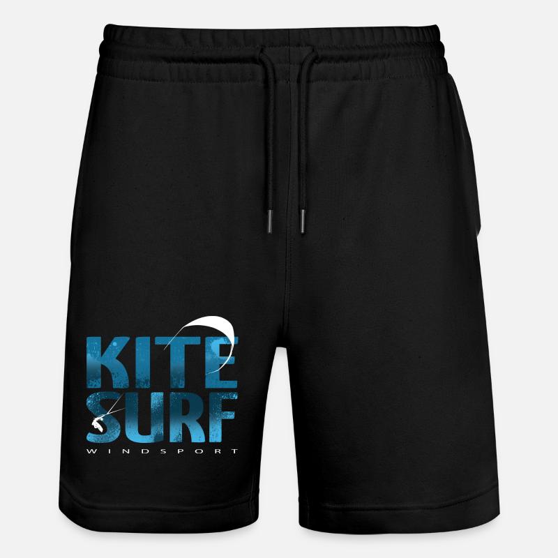 KITESURF 2021 bleu - Short de jogging bio TRAINER Stanley/Stella unisexe - noir