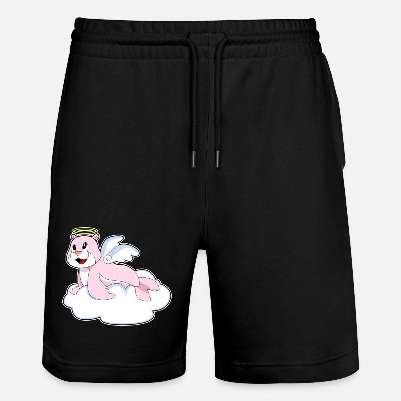 Nuages de phoque Ange - Short de jogging bio TRAINER Stanley/Stella unisexe - noir