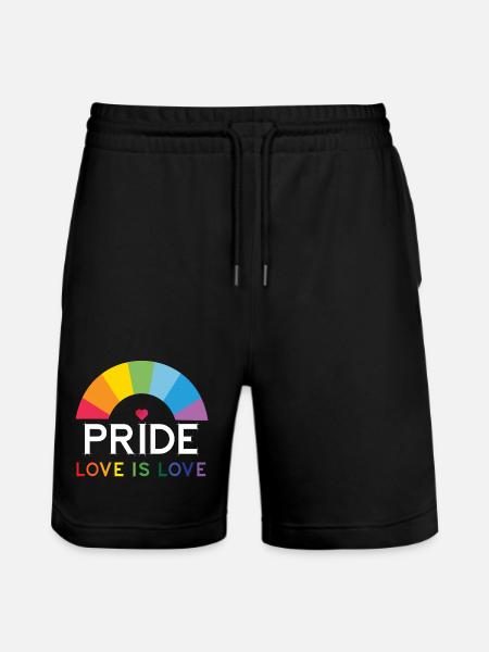 Pride - Love is Love. - Stanley/Stella Trainer Unisex Organic Jogging Shorts - black