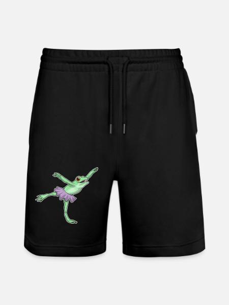 Frog Ballerina Ballet Dance - Stanley/Stella Trainer Unisex Organic Jogging Shorts - black