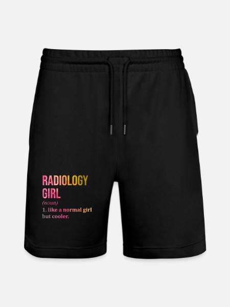 Radiology Girl Lustiger Spruch - Stanley/Stella Unisex Bio Joggingshorts Trainer - Schwarz