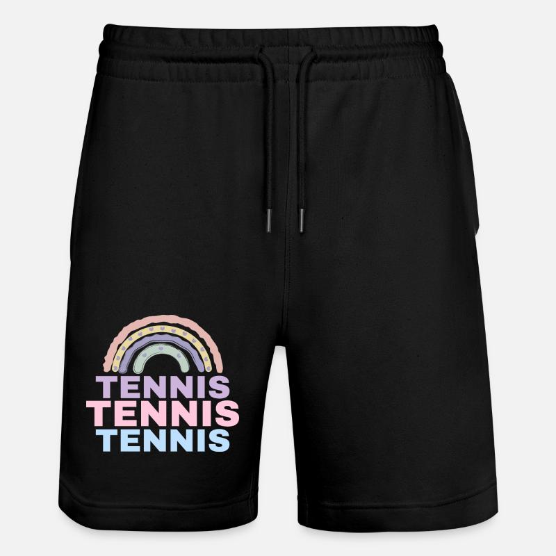 Arc-en-ciel de tennis - Short de jogging bio TRAINER Stanley/Stella unisexe - noir