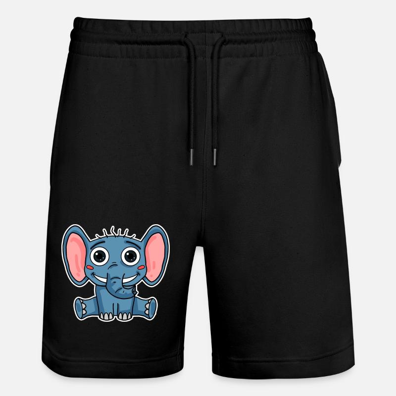 Éléphant - Short de jogging bio TRAINER Stanley/Stella unisexe - noir