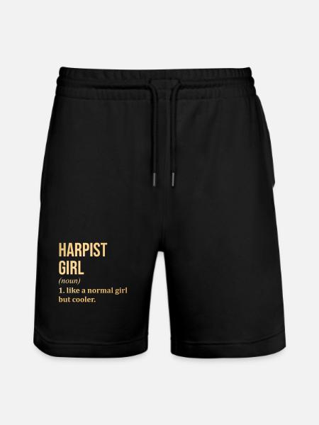 Harp - Stanley/Stella Trainer Unisex Organic Jogging Shorts - black