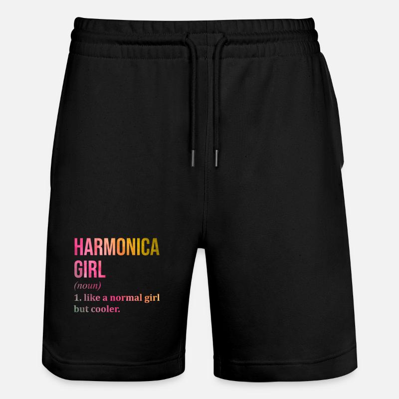 Harmonica - Stanley/Stella Trainer Unisex Organic Jogging Shorts - black