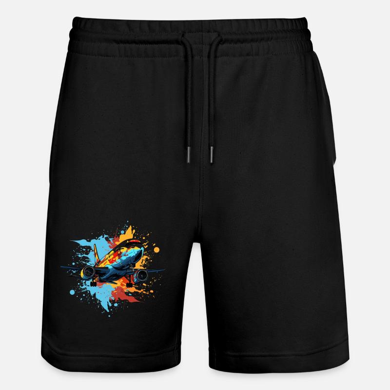 Graffiti d’avion - Short de jogging bio TRAINER Stanley/Stella unisexe - noir