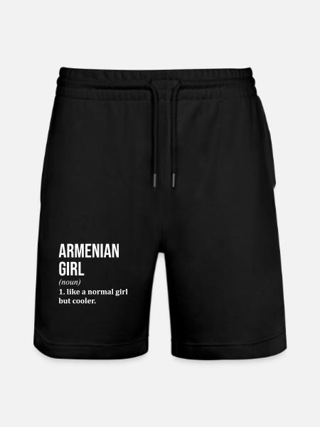 Armenia Armenia Armenia - Stanley/Stella Trainer Unisex Organic Jogging Shorts - black