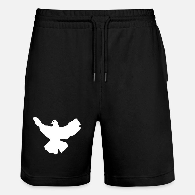 Colomba bianca della pace - Pantaloncini da jogger ecologici unisex Trainer di Stanley/Stella - nero