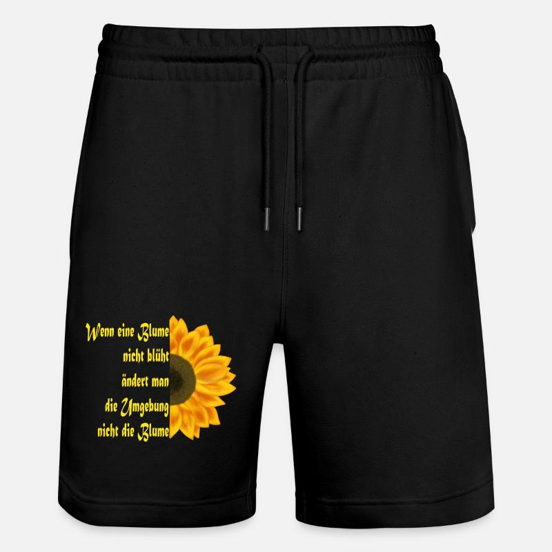 Le tournesol rencontre l’art du texte - Short de jogging bio TRAINER Stanley/Stella unisexe - noir