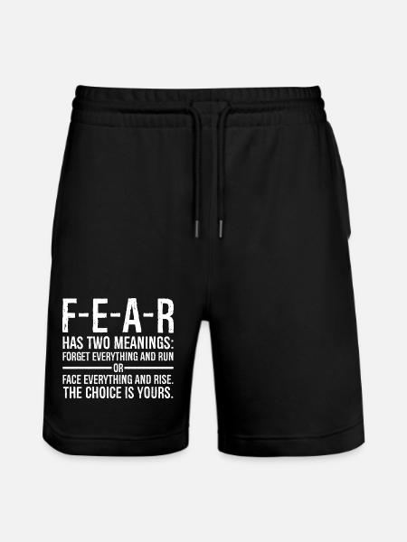 La paura ha due significati: dimentica tutto e scappa - Pantaloncini da jogger ecologici unisex Trainer di Stanley/Stella - nero