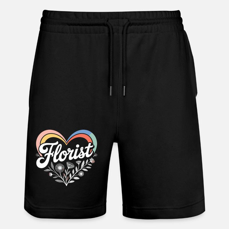 Fleuriste Coeur Design - Short de jogging bio TRAINER Stanley/Stella unisexe - noir
