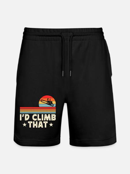 Baumpfleger Holzarbeiter Waldarbeiter Geschenk - Stanley/Stella Unisex Bio Joggingshorts Trainer  - Schwarz