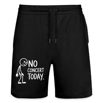 No Concert Today Trauriger Konzertfan - Stanley/Stella Unisex Bio Joggingshorts Trainer  - Schwarz - Vorne - Nik (191cm) & Marisol (170cm)