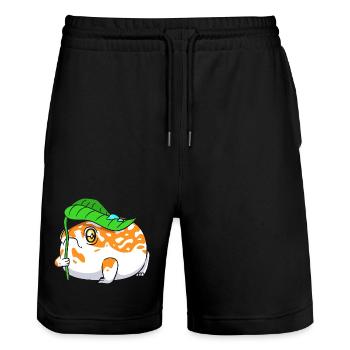 Frosch Desert Rain Frog - Stanley/Stella Unisex Bio Joggingshorts Trainer  - Schwarz - Vorne - Nik (191cm) & Marisol (170cm)