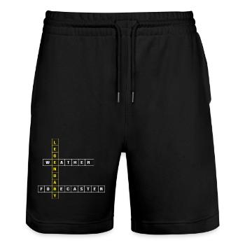 Tempête météorologue météorologue de tornade - Short de jogging bio TRAINER Stanley/Stella unisexe - noir - Devant - Nik (191cm) & Marisol (170cm)