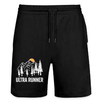 Ultra coureur - Short de jogging bio TRAINER Stanley/Stella unisexe - noir - Devant - Nik (191cm) & Marisol (170cm)