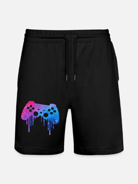 Gaming Splash - Stanley/Stella Trainer Unisex Organic Jogging Shorts - black