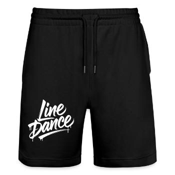 Line Dance – Country Western Tanz - Stanley/Stella Trainer Unisex Organic Jogging Shorts - black - Front - Nik (191cm) & Marisol (170cm)