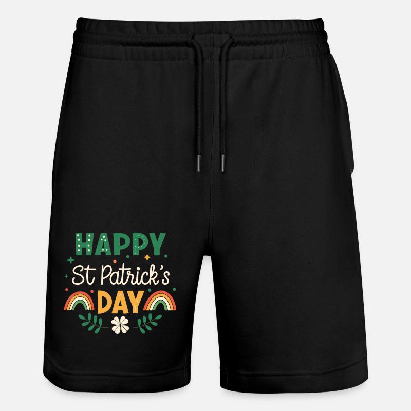 Joyeux Saint Patrick Arc-en-Ciel - Short de jogging bio TRAINER Stanley/Stella unisexe - noir