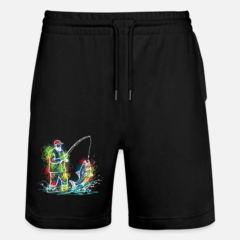 Fisherman Legend Pêcheur Poisson - Short de jogging bio TRAINER Stanley/Stella unisexe - noir