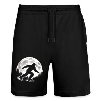 Bigfoot Roller Skater - Stanley/Stella Trainer Unisex Organic Jogging Shorts - black - Front - Nik (191cm) & Marisol (170cm)