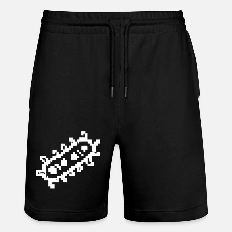 Bacteria Rods Pixel Germ - Stanley/Stella Trainer Unisex Organic Jogging Shorts - black