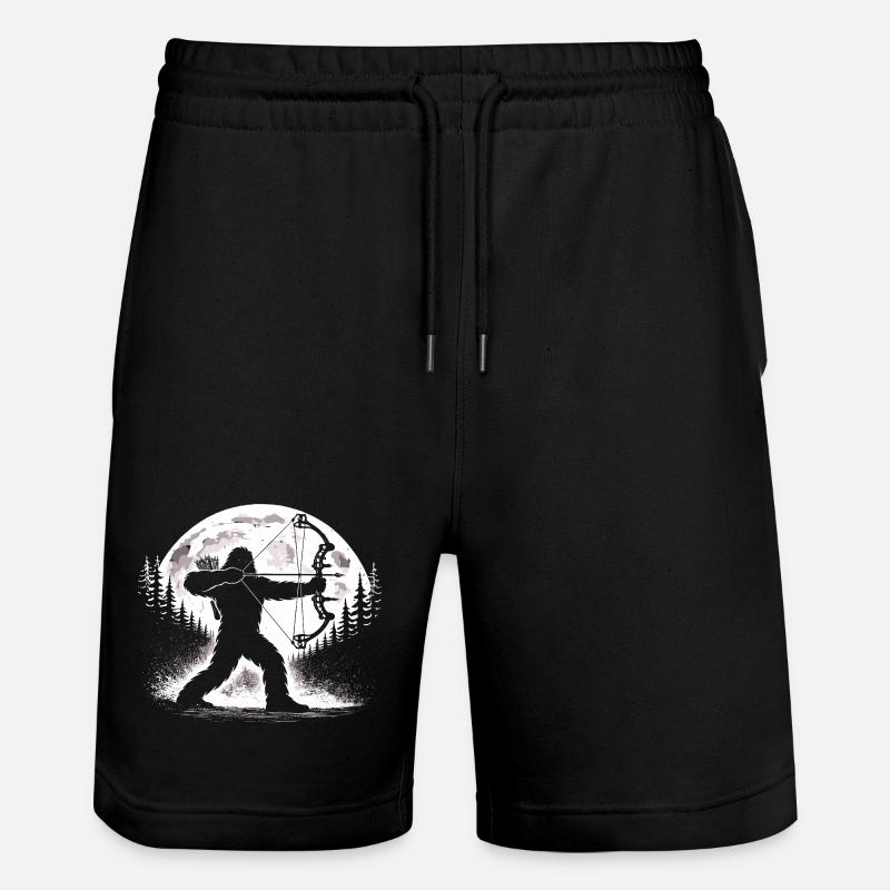 Bigfoot Bogenschießen - Stanley/Stella Unisex Bio Joggingshorts Trainer - Schwarz