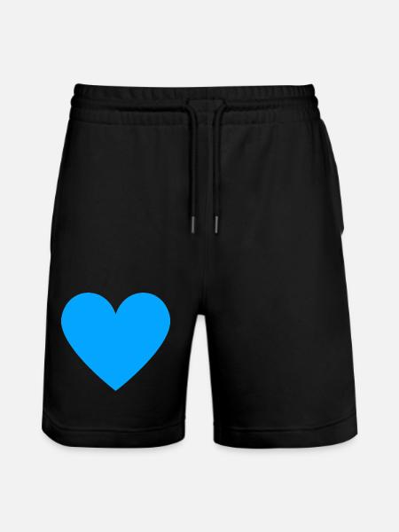 Blue heart – minimalist look - Stanley/Stella Trainer Unisex Organic Jogging Shorts - black