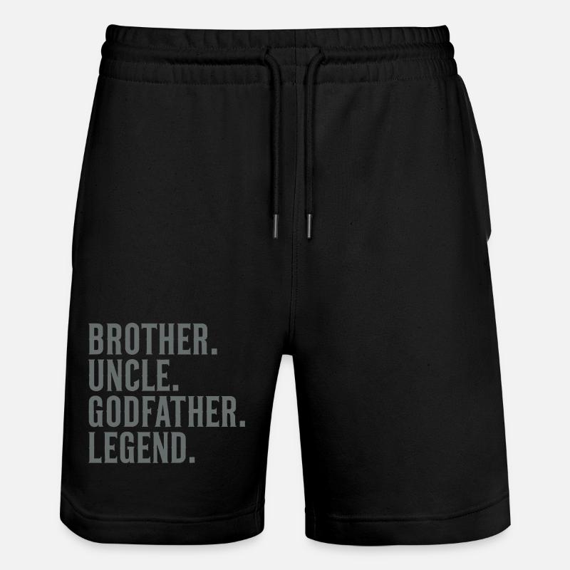 Frère Oncle Parrain Légende - Short de jogging bio TRAINER Stanley/Stella unisexe - noir