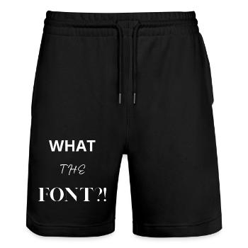 Was zum Teufel?! - Stanley/Stella Unisex Bio Joggingshorts Trainer  - Schwarz - Vorne - Nik (191cm) & Marisol (170cm)