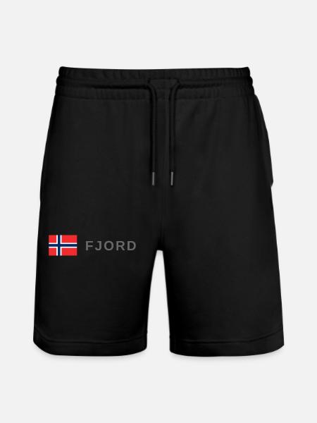 Fjord Norway - Stanley/Stella Trainer Unisex Organic Jogging Shorts - black