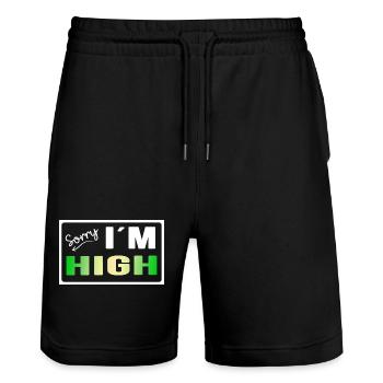 high legal chill-time Partyzone Rastafari - Stanley/Stella Unisex Bio Joggingshorts Trainer  - Schwarz - Vorne - Nik (191cm) & Marisol (170cm)