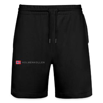 Holmenkollen Norvège - Short de jogging bio TRAINER Stanley/Stella unisexe - noir - Devant - Nik (191cm) & Marisol (170cm)