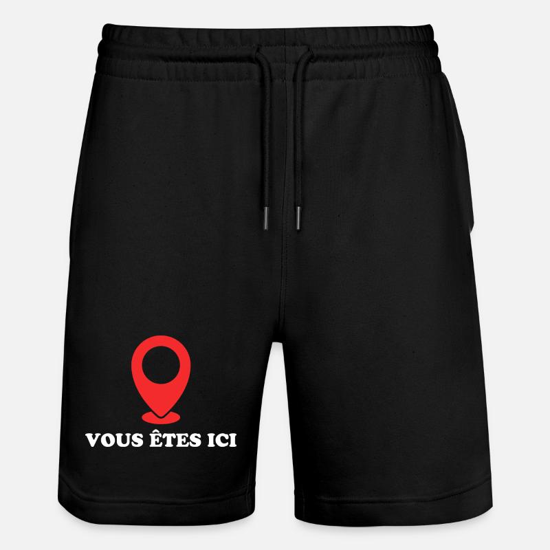 Vous êtes ici - Short de jogging bio TRAINER Stanley/Stella unisexe - noir