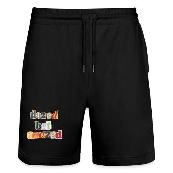 dazed but amazed - Stanley/Stella Unisex Bio Joggingshorts Trainer  - Schwarz - Vorne - Nik (191cm) & Marisol (170cm)