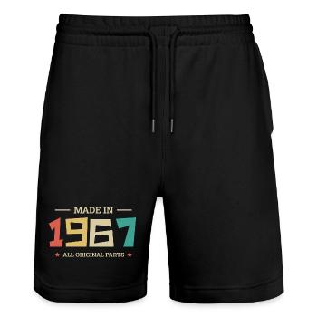 Legendär seit 1967 Original 1967 - Stanley/Stella Unisex Bio Joggingshorts Trainer  - Schwarz - Vorne - Nik (191cm) & Marisol (170cm)