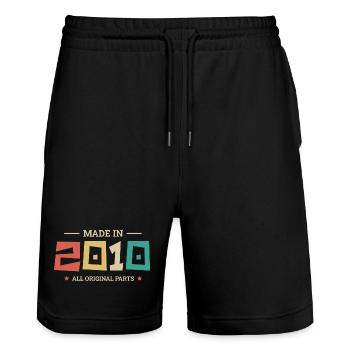 Legendär seit 2010 Original 2010 - Stanley/Stella Unisex Bio Joggingshorts Trainer  - Schwarz - Vorne - Nik (191cm) & Marisol (170cm)