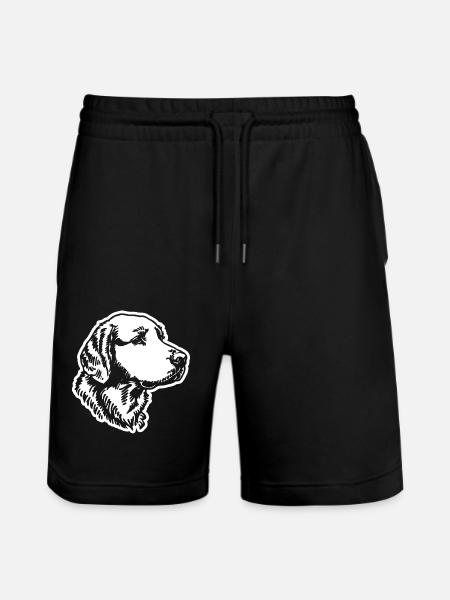 Golden Retriever Dog Dogs - Stanley/Stella Trainer Unisex Organic Jogging Shorts - black