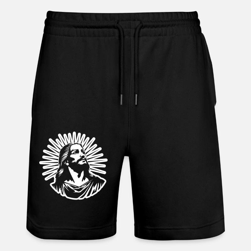 Jésus-Christ Catholique Religion Christianisme - Short de jogging bio TRAINER Stanley/Stella unisexe - noir