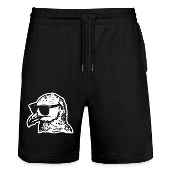 Mouette - Short de jogging bio TRAINER Stanley/Stella unisexe - noir - Devant - Nik (191cm) & Marisol (170cm)