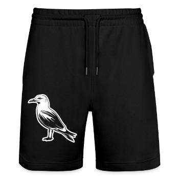 Mouette - Short de jogging bio TRAINER Stanley/Stella unisexe - noir - Devant - Nik (191cm) & Marisol (170cm)