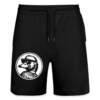 Canards - Short de jogging bio TRAINER Stanley/Stella unisexe - noir - Devant - Nik (191cm) & Marisol (170cm)