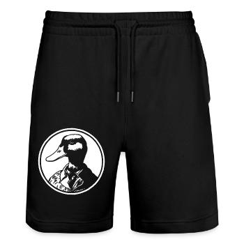 Canards - Short de jogging bio TRAINER Stanley/Stella unisexe - noir - Devant - Nik (191cm) & Marisol (170cm)