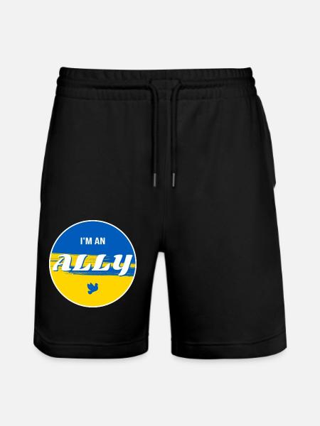 Ukraine ALLY - Stanley/Stella Unisex Bio Joggingshorts Trainer  - Schwarz