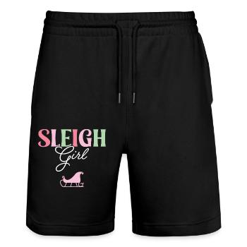 Fille de traîneau - Short de jogging bio TRAINER Stanley/Stella unisexe - noir - Devant - Nik (191cm) & Marisol (170cm)